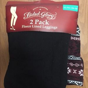 2 pack fleece lined leggings!